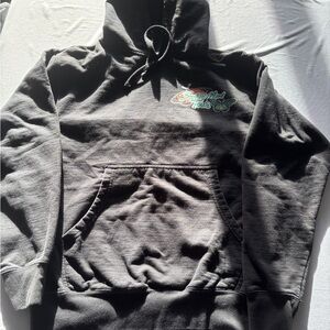 Stylish Black Hoodie with Embroidered Design